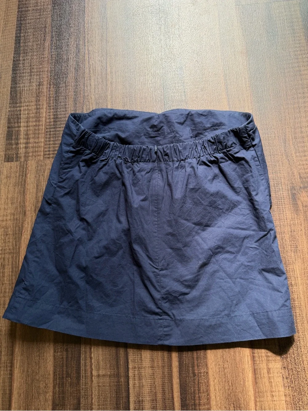 Women’s Navy Blue Strapless Fold-Front Top - Picture 3 of 4